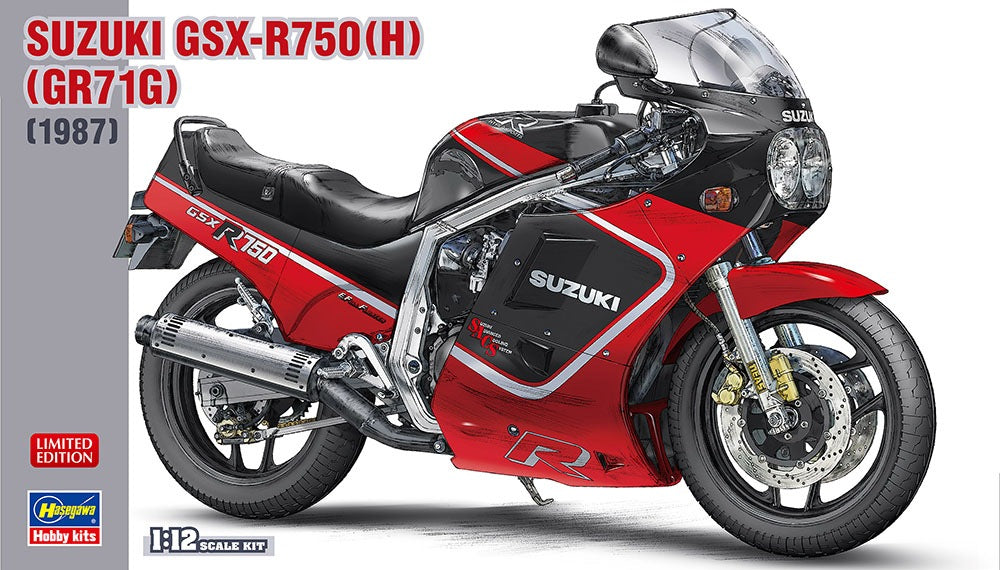 Hasegawa 21725 1/12 1987 Suzuki GSX R750(H) (GR71G) Motorcycle (Ltd Edition)