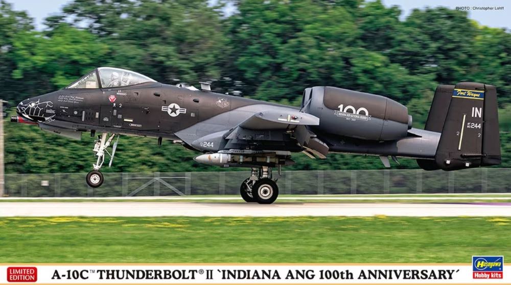 Hasegawa 2409 1/72 A10C Thunderbolt II Indiana ANG 100th Anniversary Attacker Aircraft (Ltd Edition)