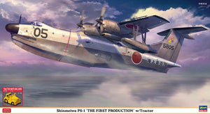 Hasegawa 2427 1/72 Shinmeiwa PS1 First Production Flying Boat Aircraft w/Tractor (Ltd Edition)