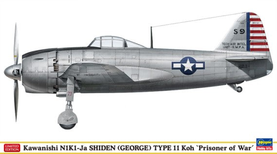 Hasegawa 52247 1/48 Kawanishi N1K1Ja Shiden (George) Type 11 Koh Prisoner of War Aircraft (Ltd Edition)