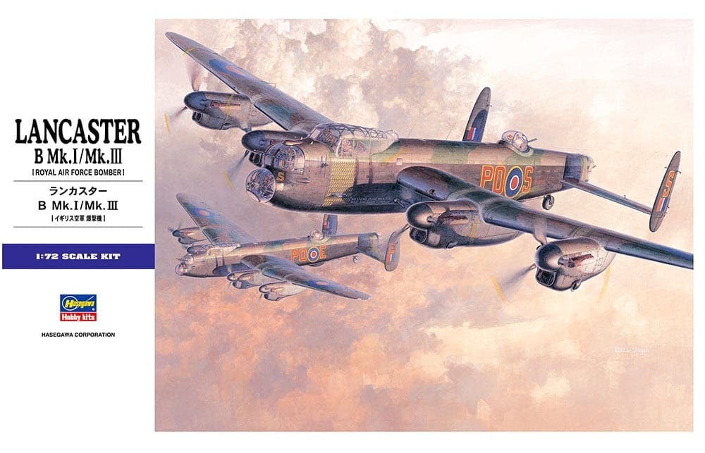 Hasegawa 553 1/72 Lancaster B Mk I/Mk III RAF Bomber (Re-Issue)