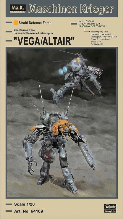 Hasegawa 64109 1/20 Maschinen Moon/Space Type Humanoid Unmanned Interceptor Vega/Altair (Ltd Edition)