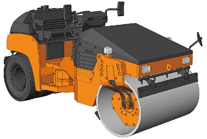 Hasegawa 66002 1/35 Hitachi ZC50C5 Vibratory Combined Roller Construction Machinery 