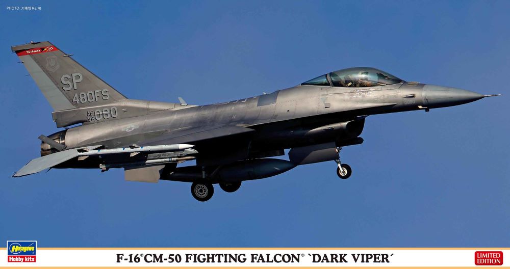 Hasegawa 7522 1/48 F16CM50 Fighting Falcon Dark Viper Fighter (Ltd Edition)