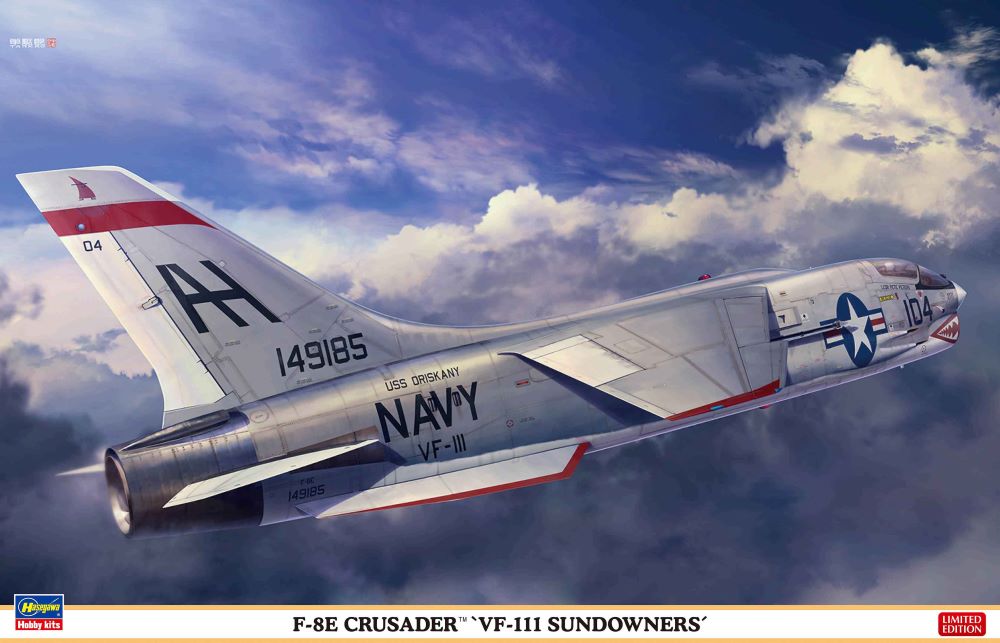 Hasegawa 7524 1/48 F8E Crusader VF111 Sundowners Fighter (Ltd Edition)