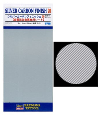 Hasegawa TF18 Silver Carbon Finish (Fine) Mylar Foil (Self-Adhesive)