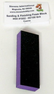 Hobby Stix 1002 60/100 Grit Coarse Sanding & Finishing Foam Block (1/Bag)