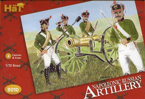 Hat Industries 8010 1/72 Napoleonic Russian Artillery (4 Sets)