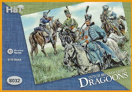 Hat Industries 8032 1/72 Waterloo Dutch Belgian Light Dragoons (12 Mtd)