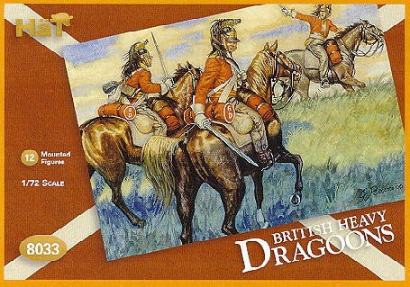 Hat Industries 8033 1/72 Napoleonic British Heavy Dragoons (12 Mtd)