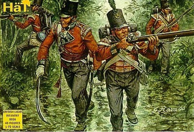 Hat Industries 8036 1/72 Napoleonic British Light Infantry (48) 