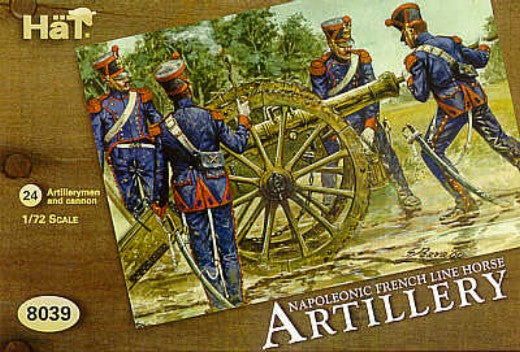 Hat Industries 8039 1/72 Napoleonic French Line Horse Artillery (24 w/4 Cannons)