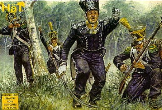 Hat Industries 8042 1/72 Napoleonic French Light Infantry (48) 