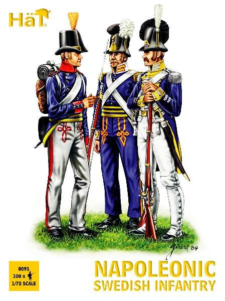 Hat Industries 8091 1/72 Napoleonic Swedish Infantry (100)