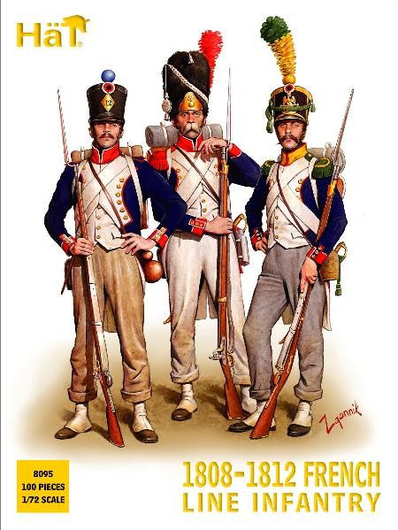 Hat Industries 8095 1/72 1808-1812 Napoleonic French Infantry (100)