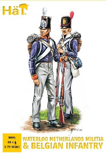 Hat Industries 8096 1/72 Waterloo Netherlands Militia & Belgian Infantry (48)
