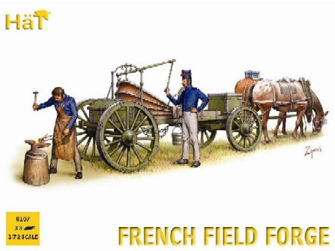 Hat Industries 8107 1/72 Napoleonic French Horse Drawn Field Forge Wagon (w/2 Figures)