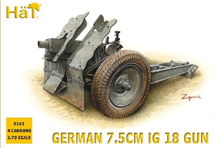 Hat Industries 8163 1/72 German 7.5cm IG18 Gun (4)