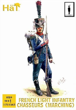 Hat Industries 8219 1/72 Napoleonic French Light Infantry Chasseurs Marching (40) 