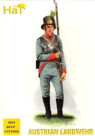 Hat Industries 8233 1/72 Napoleonic Austrian Landwehr (60) 