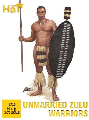 Hat Industries 8316 1/72 Unmarried Zulu Warriors (60)