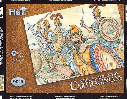 Hat Industries 9020 1/32 Carthaginians Heavy African Infantry (16)