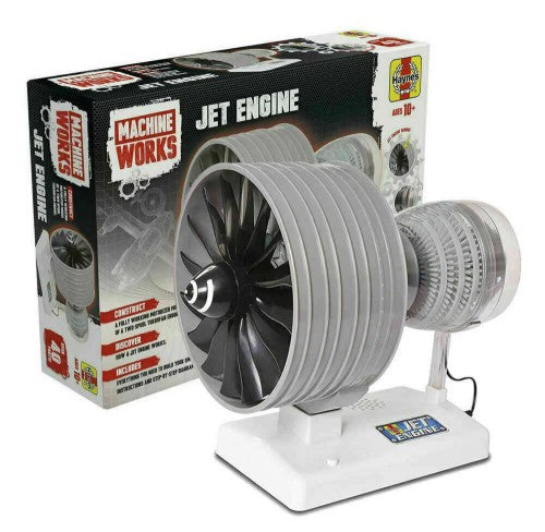 Haynes Engines 43942 Visible Working Turbofan Jet Engine w/Electric Motor & Sound (7"h x 4.5"w x 7"d)