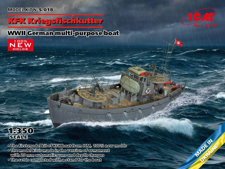 ICM Models 18 1/350 WWII German KFK Kriegsfichkutter Multi-Purpose Boat