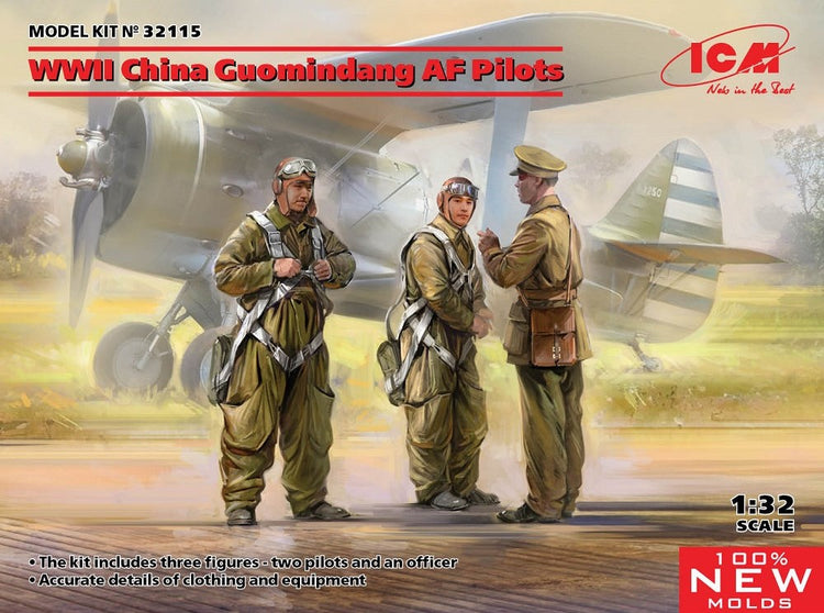 ICM Models 32115 1/32 WWII China Guomindang AF Pilots (3)