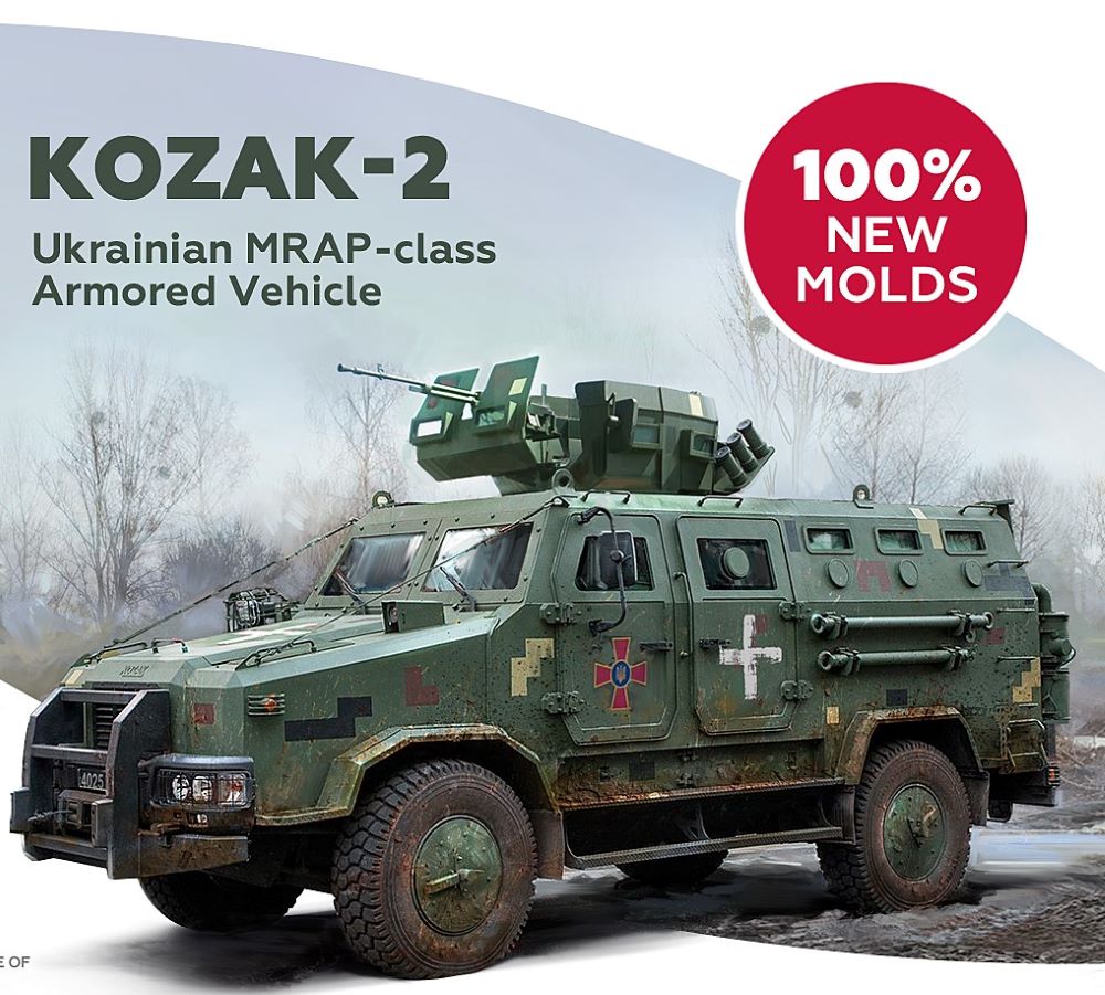 ICM Models 35014 1/35 Kozak2 Ukrainian MRAP Class Armored Vehicle 