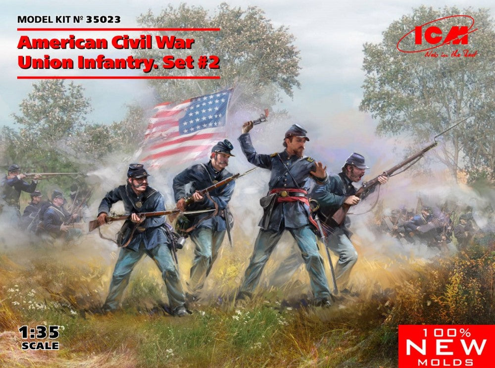 ICM Models 35023 1/35 American Civil War Union Infantry Set #2 (4)