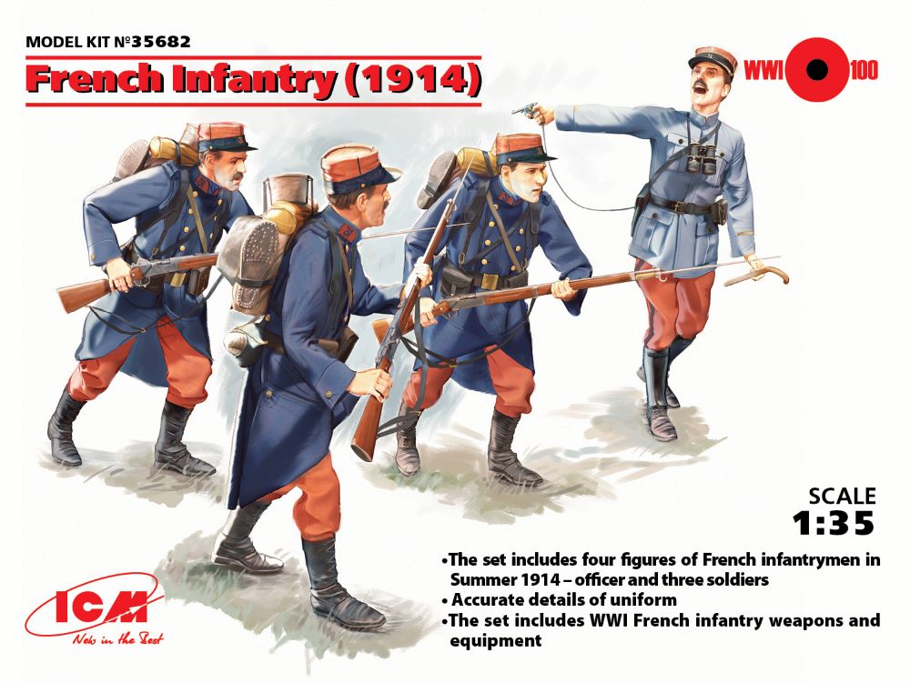 ICM Models 35682 1/35 WWI French Infantry 1914 (4)