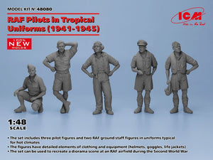 ICM Models 48080 1/48 RAF Pilots & Ground Staff in Tropical Uniforms 1941-45 (5) (New Tool)