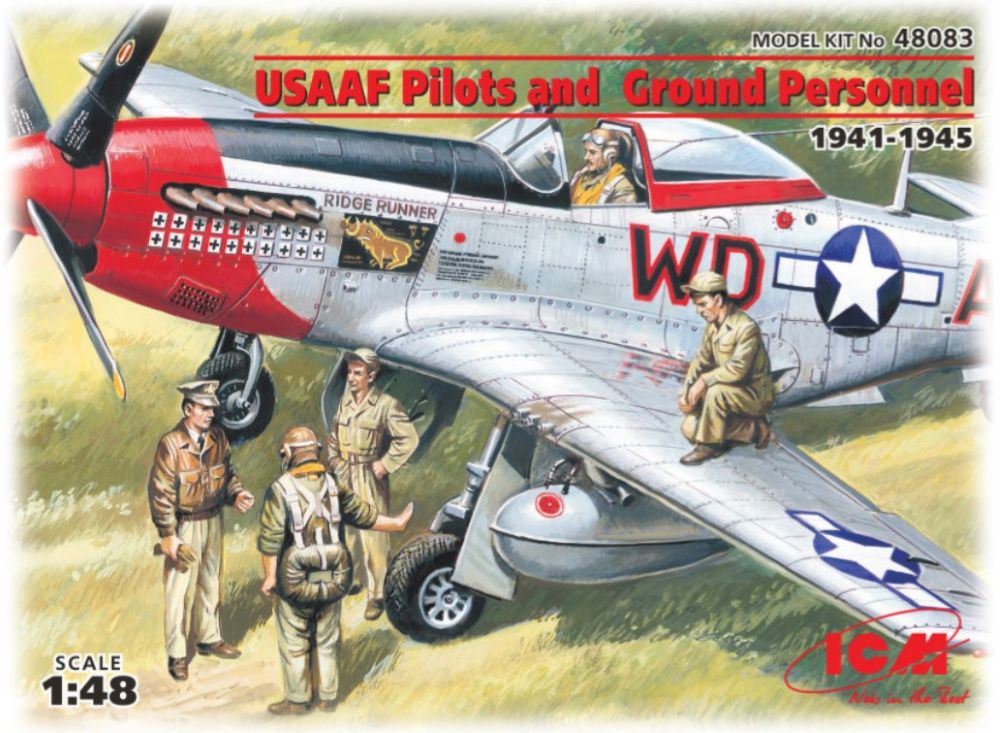 ICM Models 48083 1/48 USAAF Pilots & Ground Personnel 1941-45 (5)