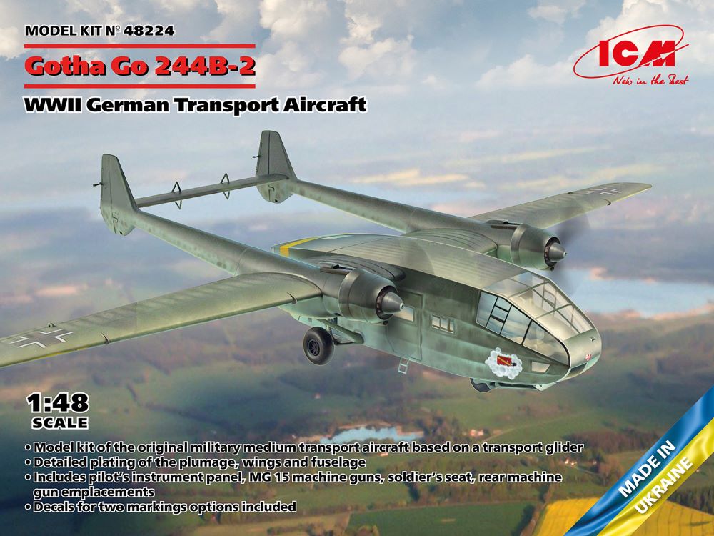 ICM Models 48224 1/48 WWII German Gotha Go244B2 Transport Aircraft