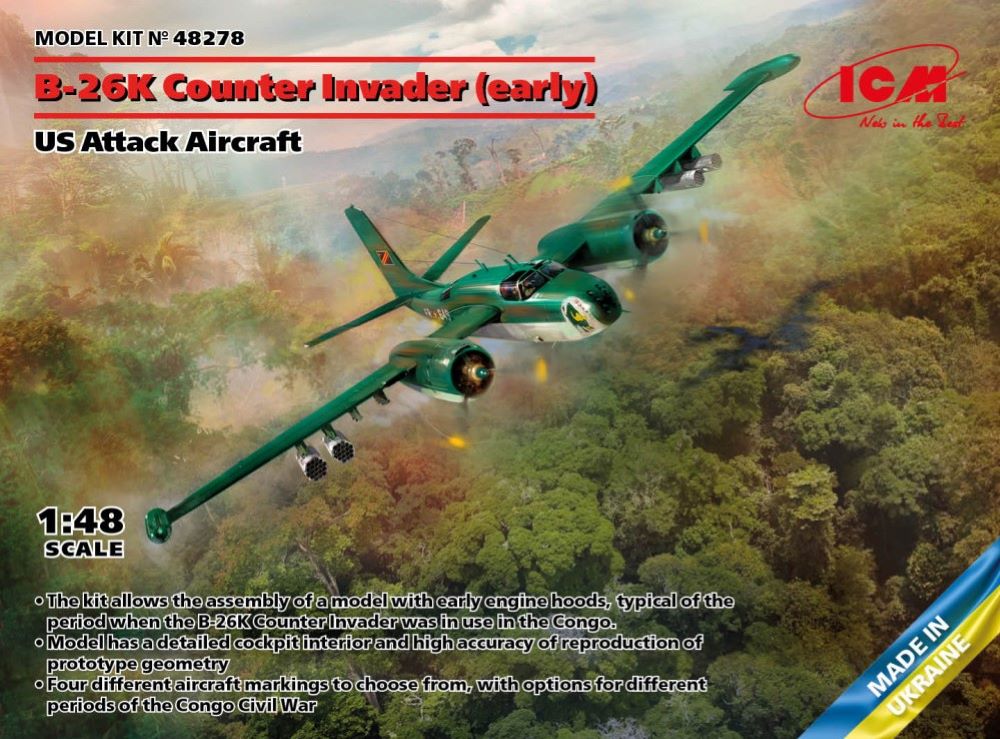 ICM Models 48278 1/48 US B26K Counter Invader Early Attack Aircraft