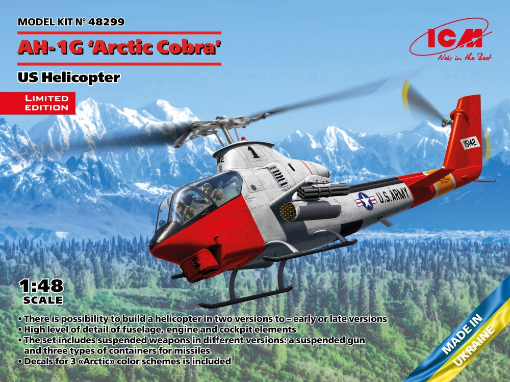 ICM Models 48299 1/48 US Army AH1G Arctic Cobra Helicopter (Ltd Edition)