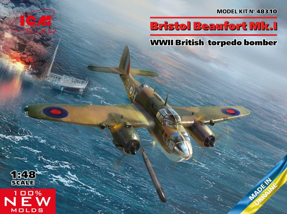 ICM Models 48310 1/48 WWII British Bristol Beaufort Mk I Torpedo Bomber