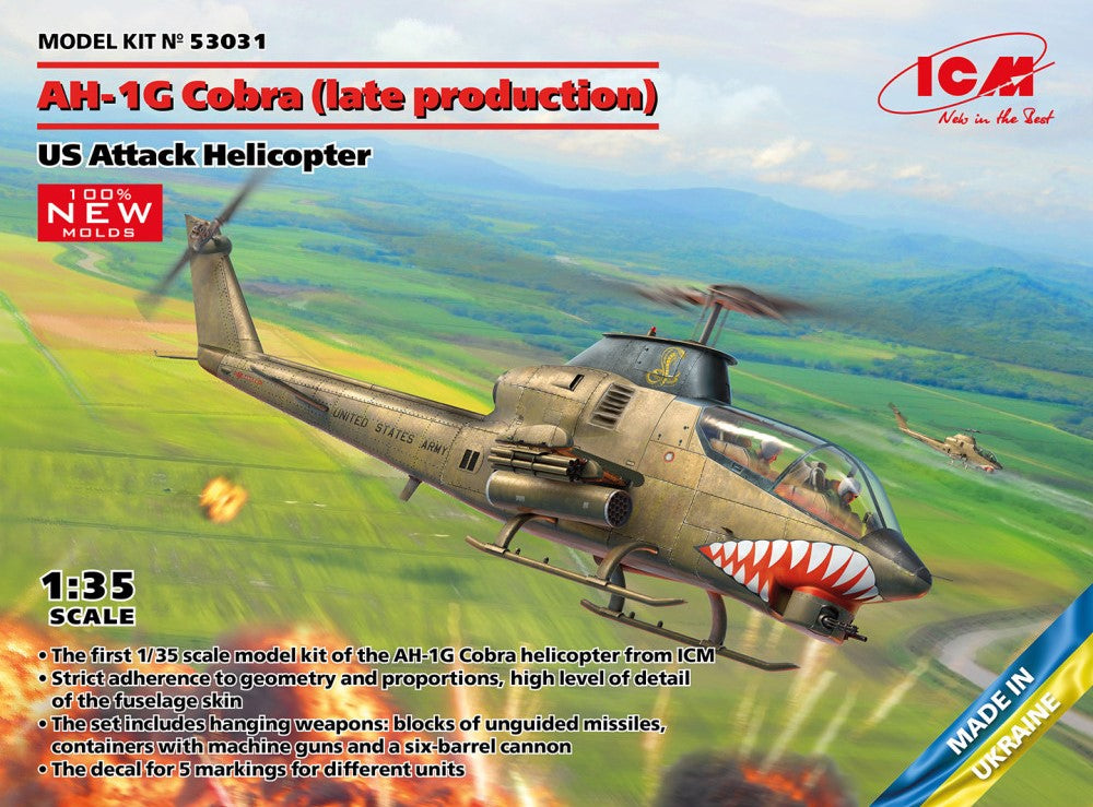 ICM Models 53031 1/35 US Army AH1G Cobra Late Production Attack Helicopter