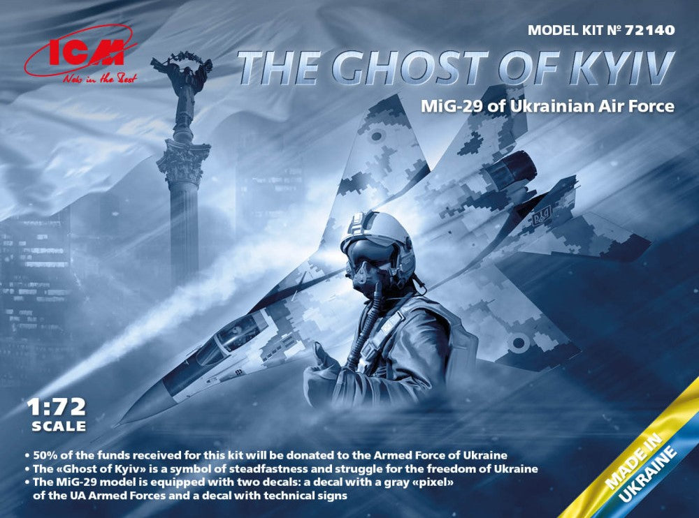 ICM Models 72140 1/72 The Ghost of Kyiv: MiG29 Ukrainian Air Force Fighter