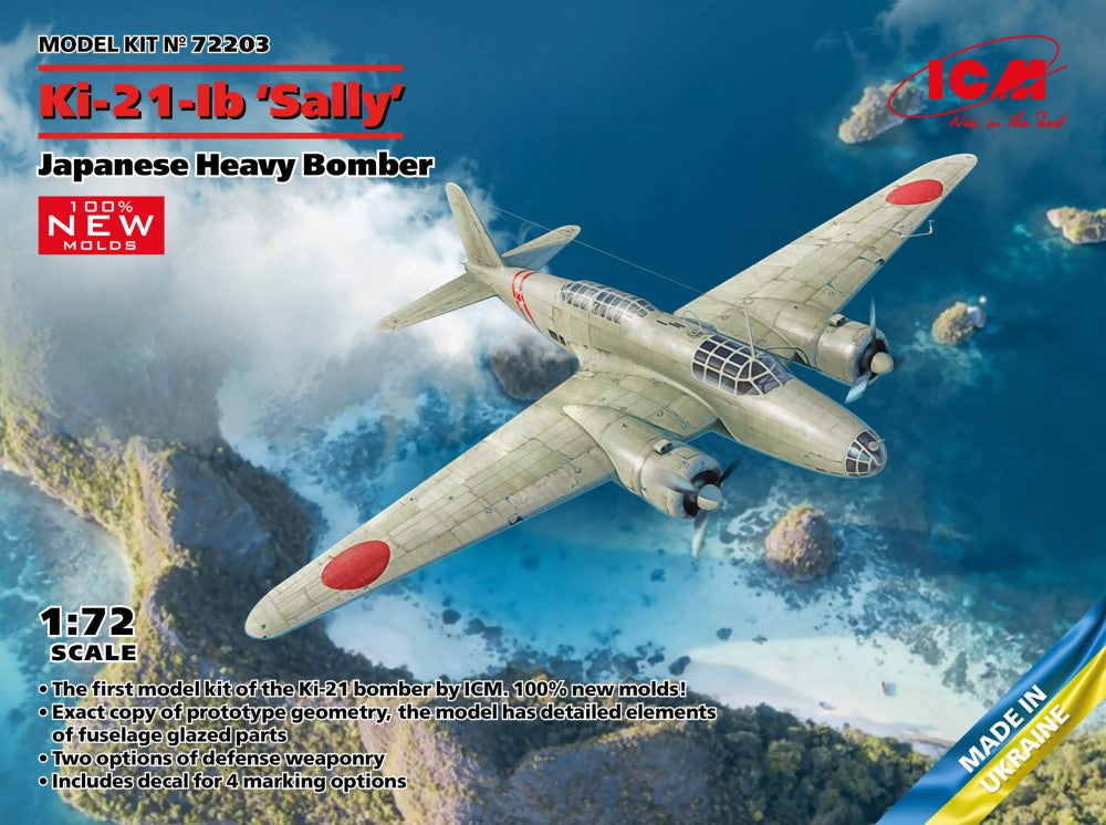 ICM Models 72203 1/72 Japanese Ki21Ib Sally Heavy Bomber