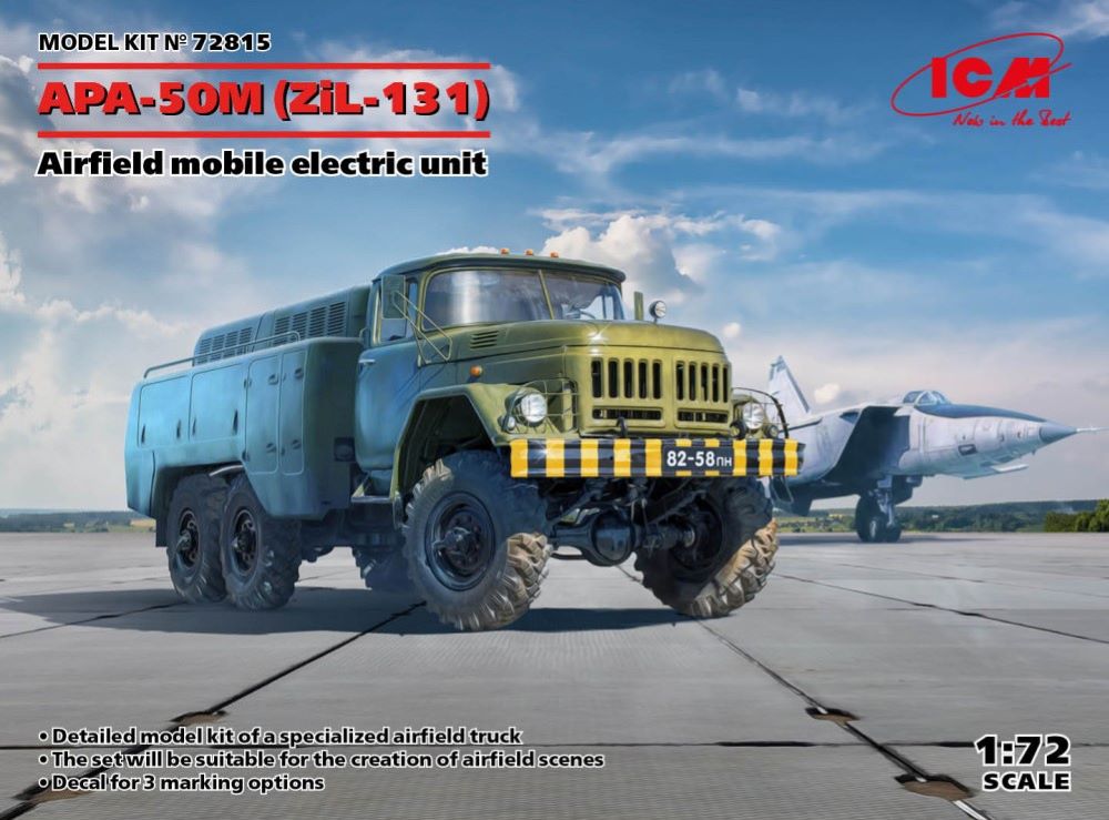 ICM Models 72815 1/72 APA50M (ZiL131) Airfield Mobile Electric Unit Army Truck