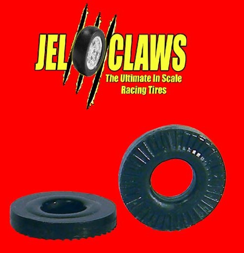 Innovative Hobby Supply 2030 1/64 Jel Claws Rubber Racing Tires for Aurora T-Jet & Vibrator Cars (SkinnyTire) (10)
