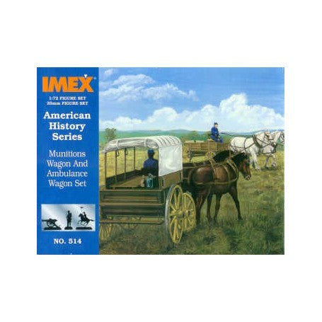Imex 514 1/72 Munitions & Ambulance Wagon Set (2 riders, 4 horses)