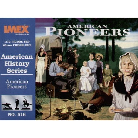 Imex 516 1/72 American Pioneers (34, 3 cows, 6 pigs, campfire, pots)