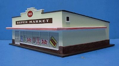 Imex 6110 HO Scale Perma-Scene(TM) - Assembled -- Supermarket