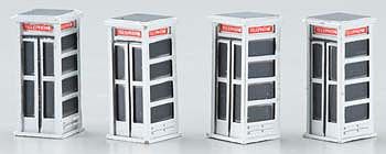 Imex 6158 HO Scale Telephone Booth - Perma-Scene(TM) -- Assembled pkg(4)