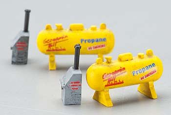 Imex 6355 N Scale Small Propane Tank - Assembled - Perma-Scene(TM) -- pkg(2)