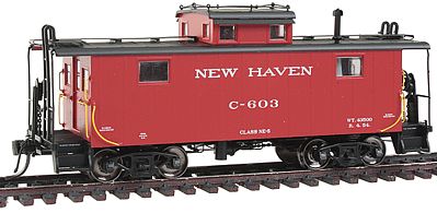 Intermountain Railway 1204 HO Scale Centralia Car Shops NE-5 Caboose - Ready to Run -- New Haven (Early 1950s Scheme, red)