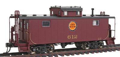 Intermountain Railway 1211 HO Scale Centralia Car Shops NE-5 Caboose - Assembled -- Chicago Great Western "Lucky Strike"